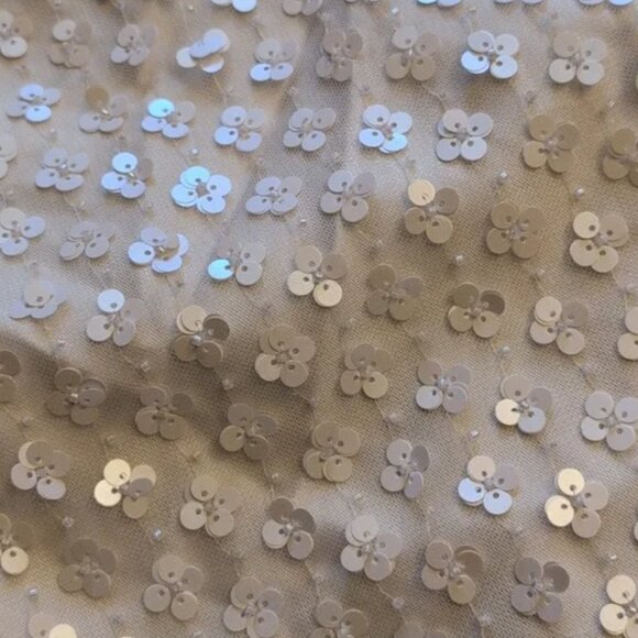 NWT Dessy Collection White Dress Pearl & Sequin Floret Strapless Mini Diamond 6 - Picture 4 of 6